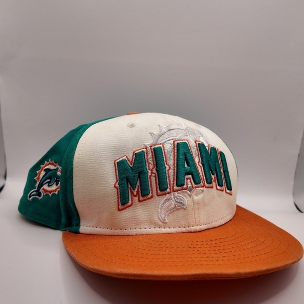 Vintage Miami Dolphins Football Snapback Hat New‎ Era NFL